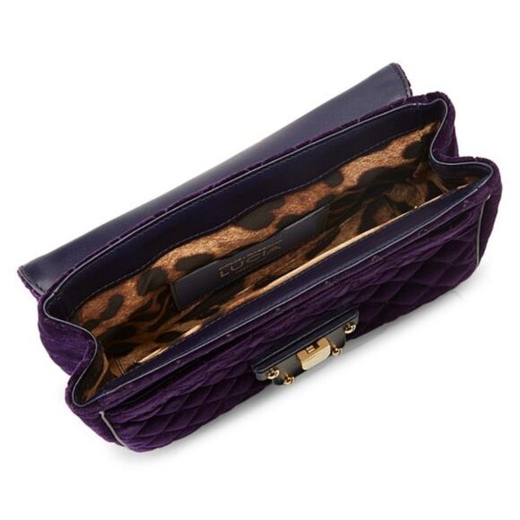 NWOT Dolce&Gabbana Lucia Studded Mixed-Media Velvet Shoulder Bag W/ Dust Bag - Picture 3 of 16